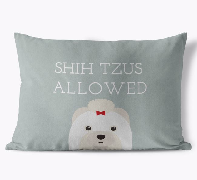 Dogs Allowed: Personalised {breedFullName} Soft Touch Cushion