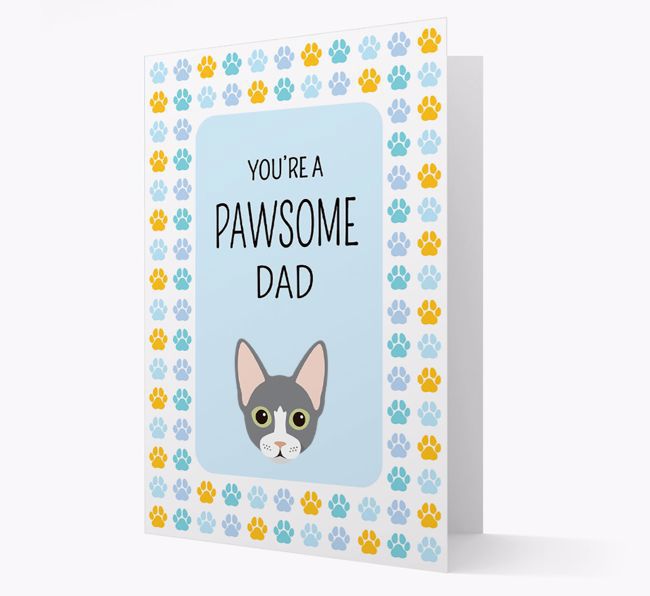 'You're a Pawsome Dad' - Personalised {breedCommonName} Card