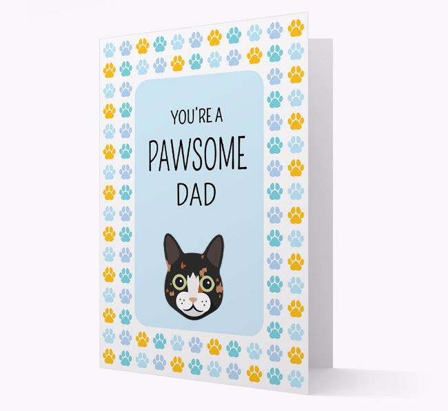 'You're a Pawsome Dad' - Personalised {breedCommonName} Card