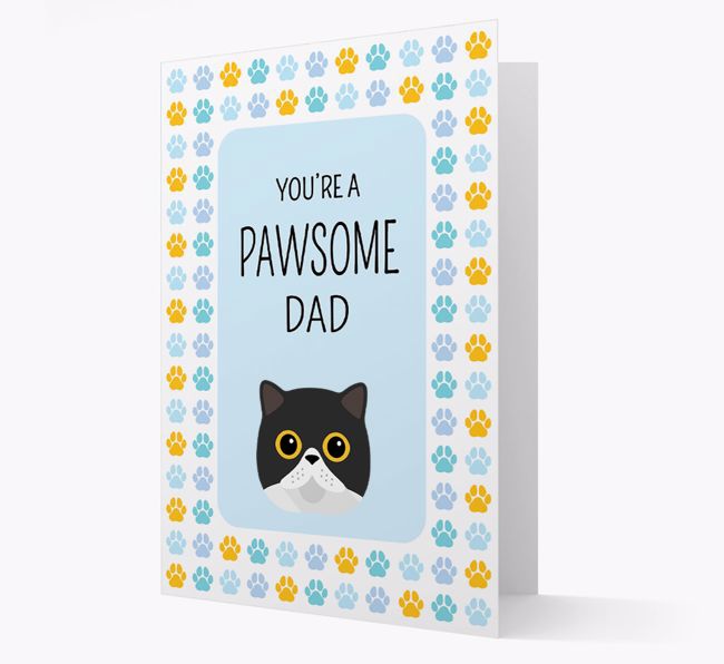 'You're a Pawsome Dad' - Personalised {breedCommonName} Card