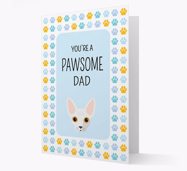 'You're a Pawsome Dad' - Personalized {breedCommonName} Card