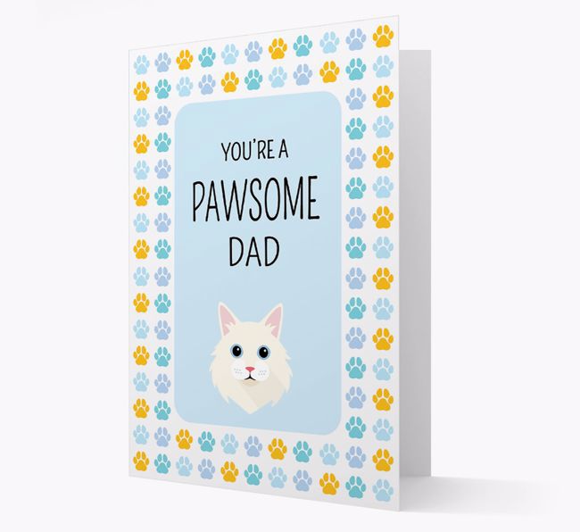 'You're a Pawsome Dad' - Personalised {breedCommonName} Card