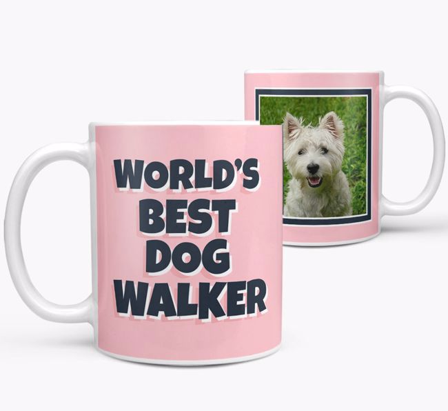 'World's Best Dog Walker' Mug with Photo of your {breedFullName}
