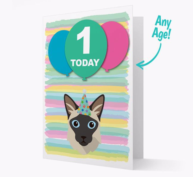 'Ages 1-18' - Personalized {breedCommonName} Birthday Card