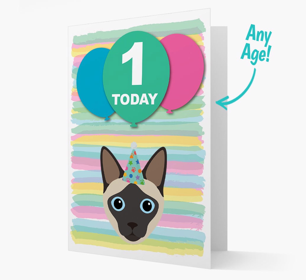 'Ages 1-18 Birthday Card with {breedFullName} Yappicon