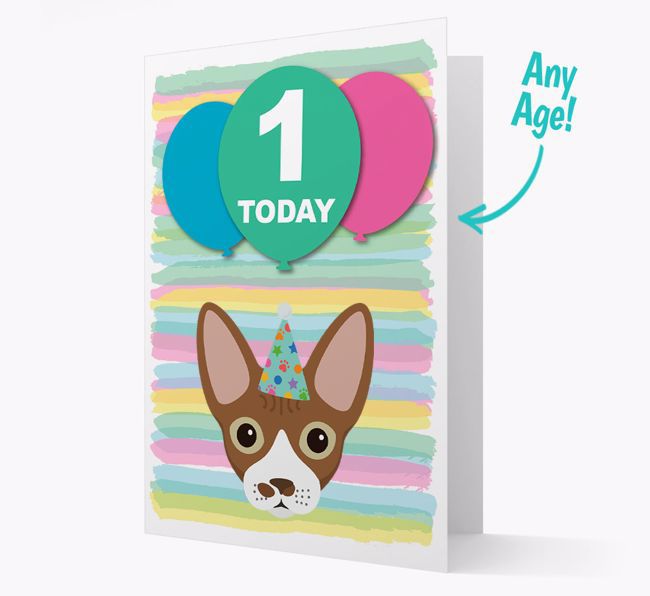 'Ages 1-18' - Personalized {breedCommonName} Birthday Card