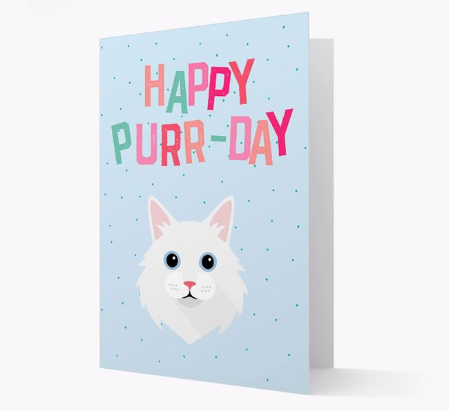 'Happy Purr-Day' - Personalised {breedCommonName} Card