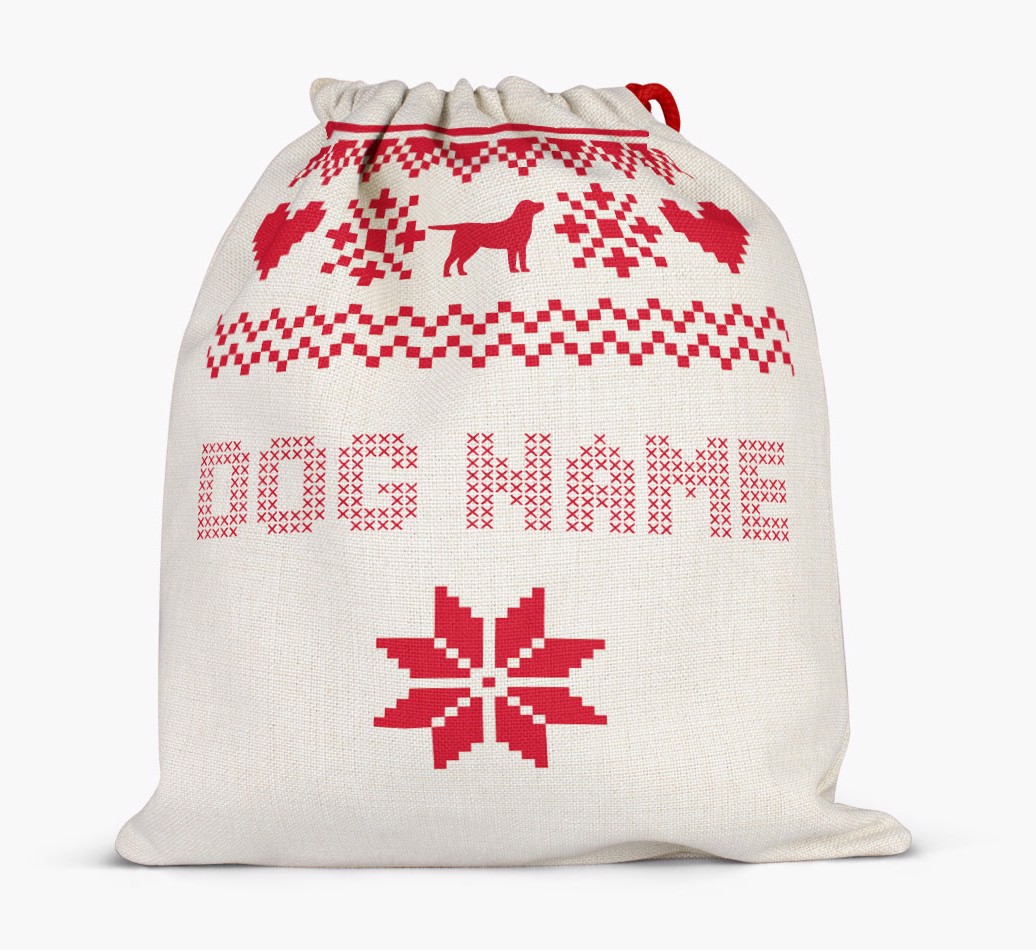 Personalized Santa Sack for {dogsName} - Full