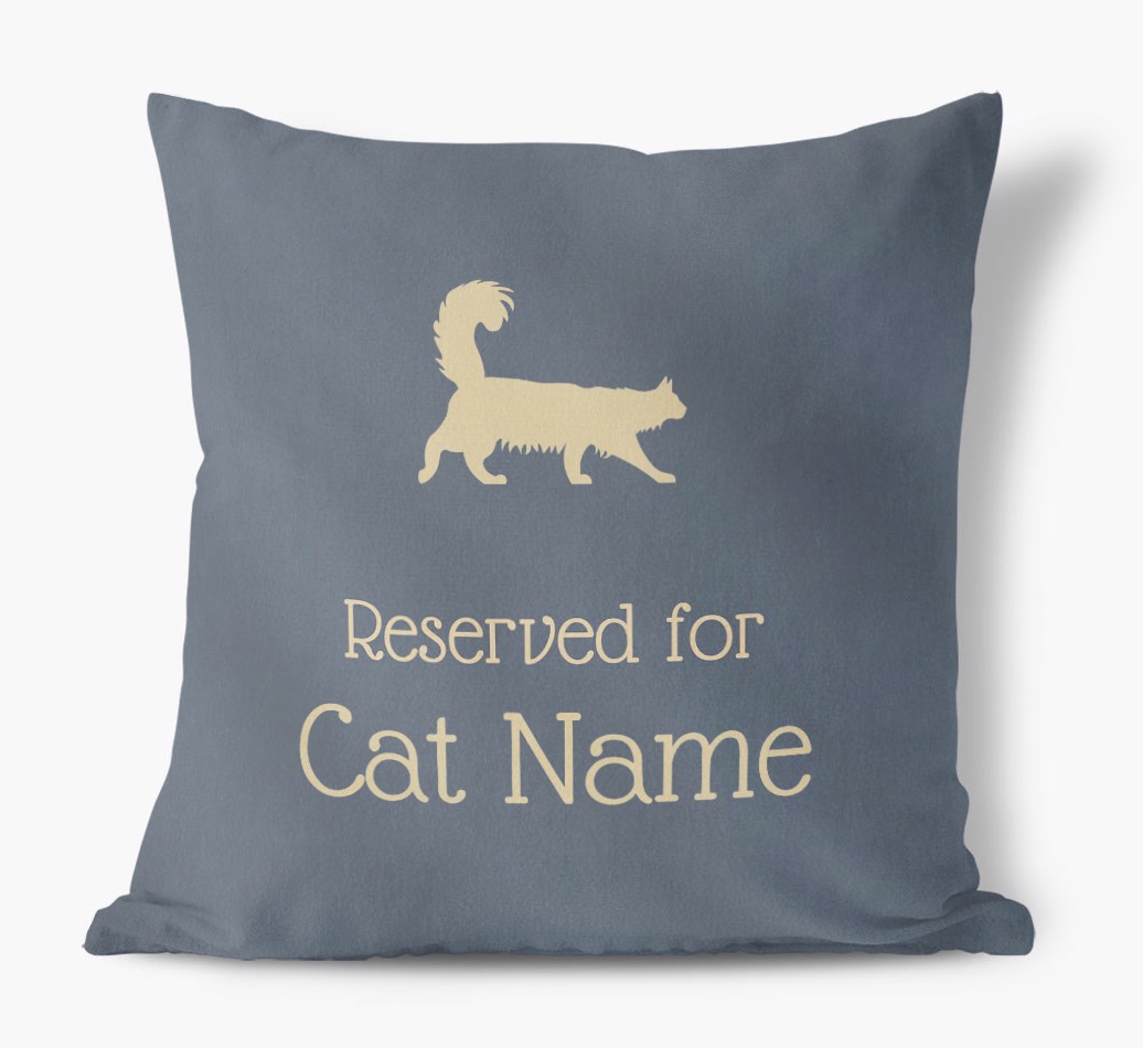 Reserved For {dogsName|your dog} Faux Suede Cushion - front view