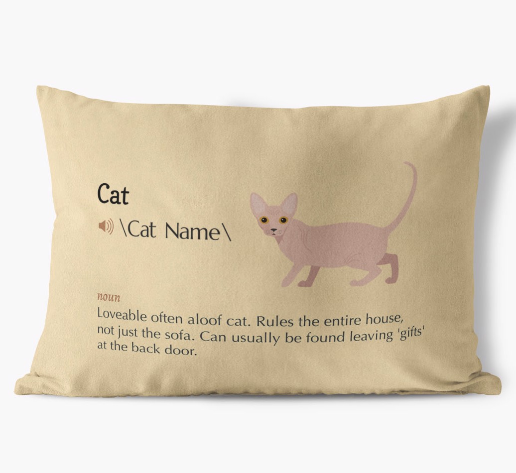 '{breedCommonName} Definition' - Personalized Soft Touch Cushion - front view