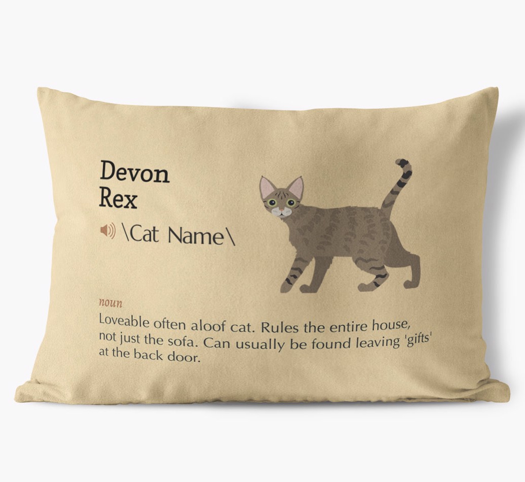 '{breedCommonName} Definition' - Personalized Soft Touch Cushion - front view