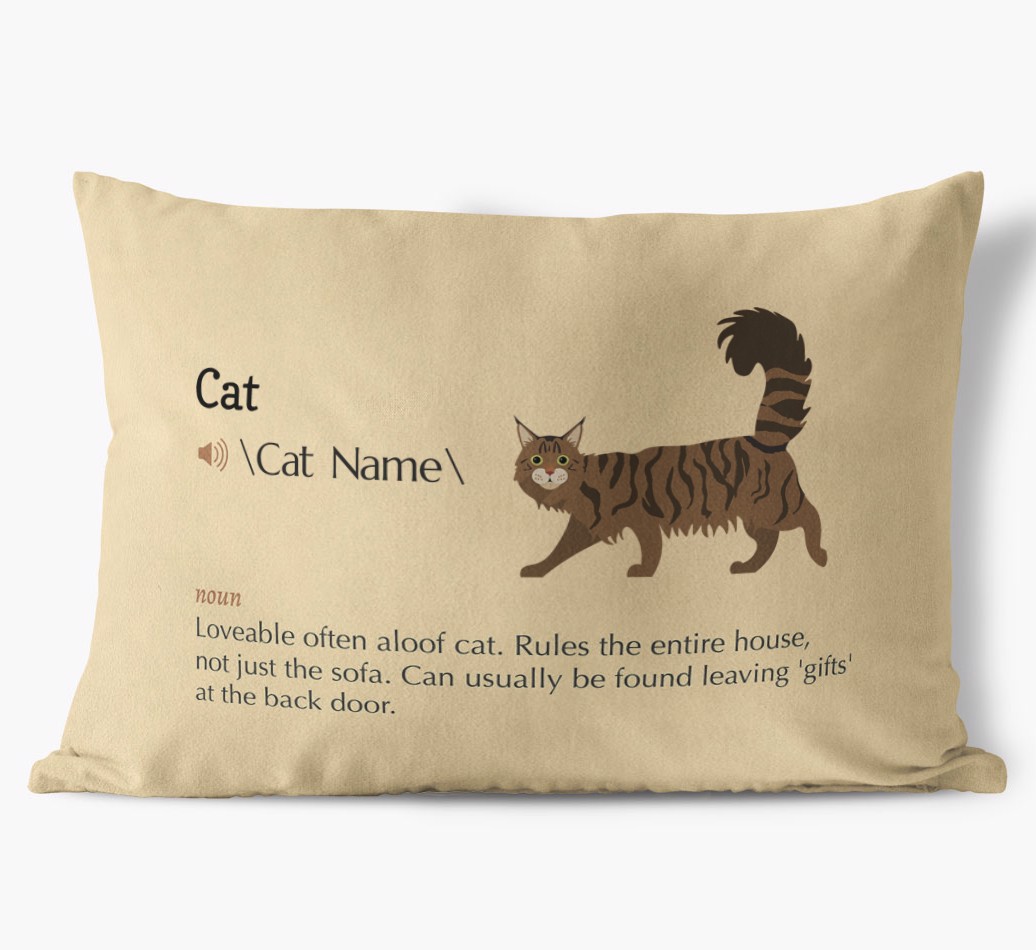 '{breedCommonName} Definition' - Personalised Soft Touch Cushion - front view