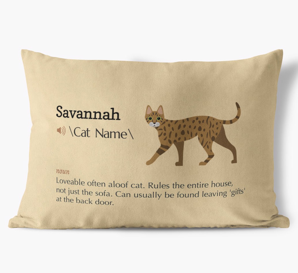 '{breedCommonName} Definition' - Personalized Soft Touch Cushion - front view