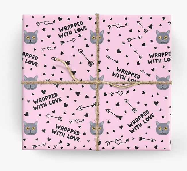 'Wrapped With Love' - Personalised {breedFullName} Wrapping Paper