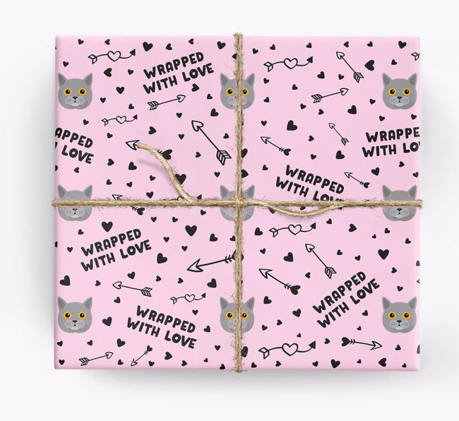 'Wrapped With Love' - Personalised {breedFullName} Wrapping Paper