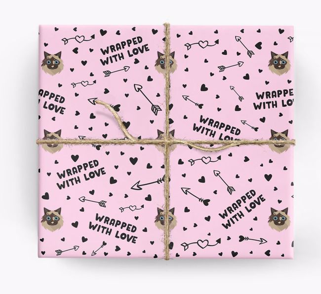 'Wrapped With Love' - Personalized {breedFullName} Wrapping Paper
