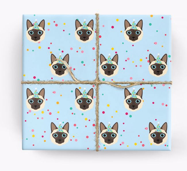 'Birthday Confetti' - Personalized {breedFullName} Wrapping Paper