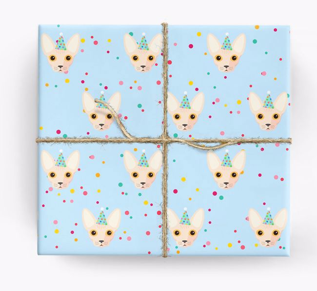 'Birthday Confetti' - Personalised {breedFullName} Wrapping Paper