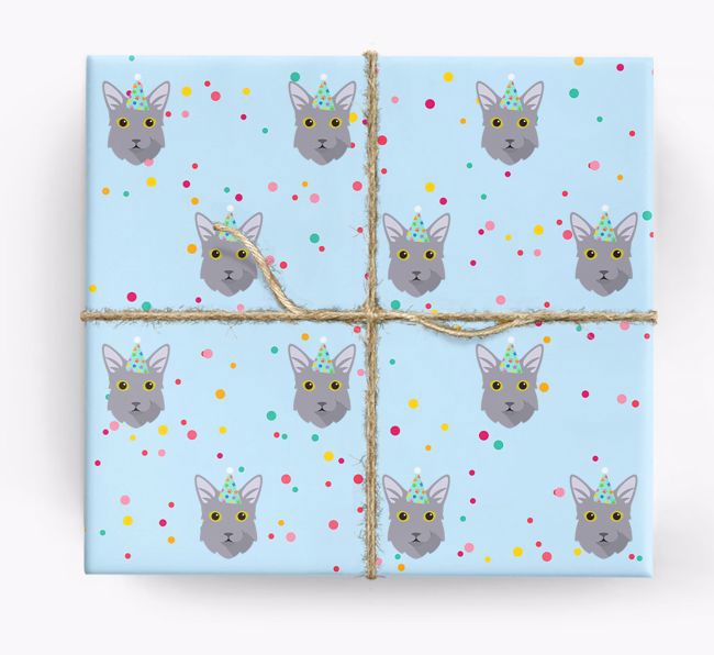 'Birthday Confetti' - Personalised {breedFullName} Wrapping Paper