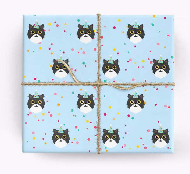 'Birthday Confetti' - Personalised {breedFullName} Wrapping Paper