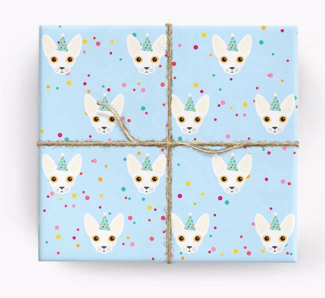 'Birthday Confetti' - Personalized {breedFullName} Wrapping Paper