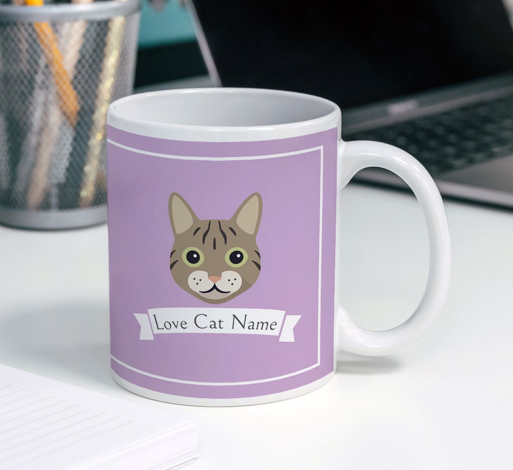 Personalised 'No.1 Mum' Mug from your {breedFullName} Mug Side View