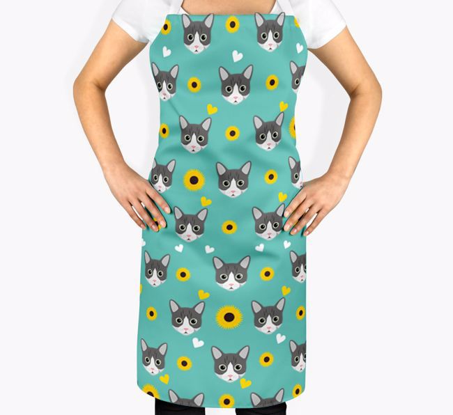 Sunflower Pattern: Personalised {breedCommonName} Apron