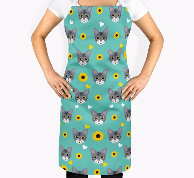 Sunflower Pattern: Personalised {breedShortName} Apron
