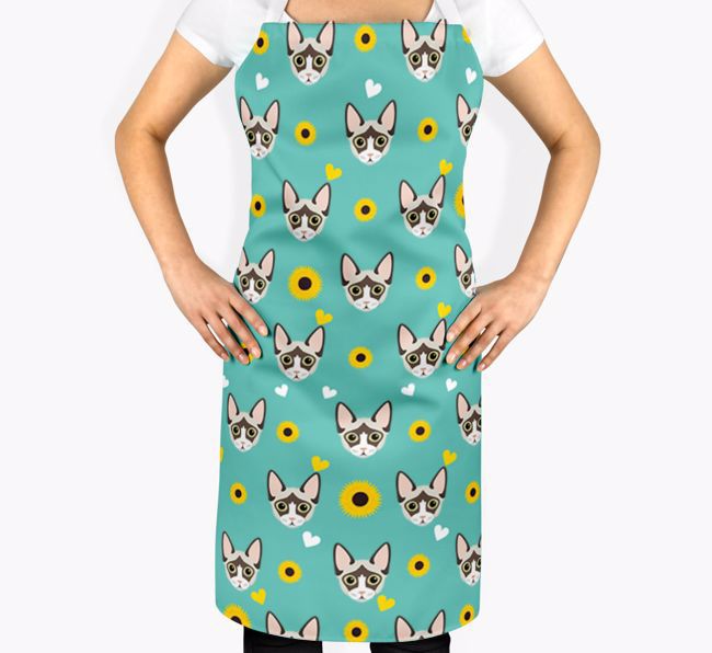 Sunflower Pattern: Personalised {breedShortName} Apron