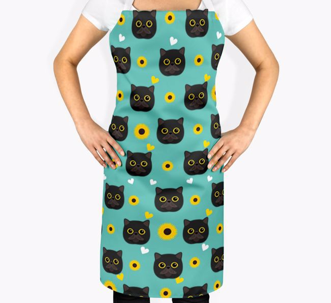 Sunflower Pattern: Personalized {breedShortName} Apron