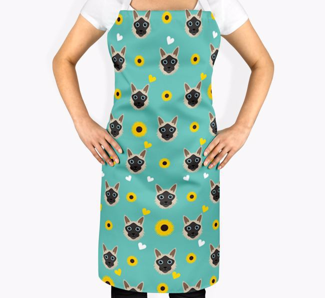 Sunflower Pattern: Personalised {breedShortName} Apron