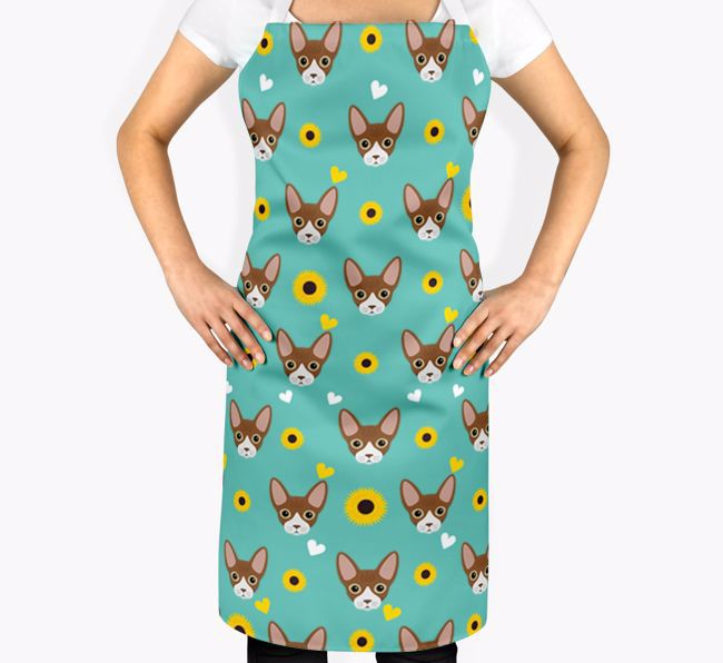 Sunflower Pattern: Personalized {breedShortName} Apron