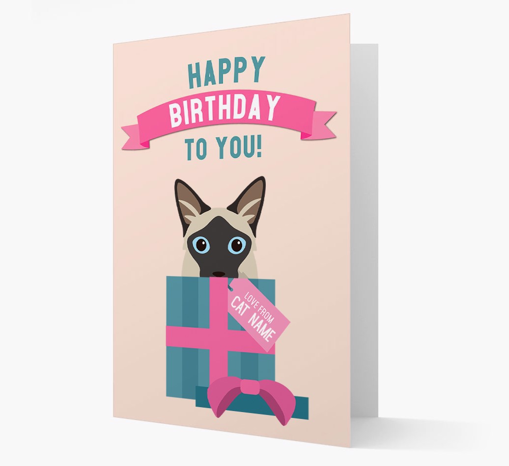 'Happy Birthday to You!' - Personalised {breedCommonName} Card Front
