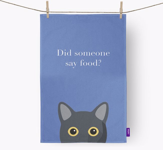 'Did Someone Say Food?' - Personalized {breedFullName} Dish Towel