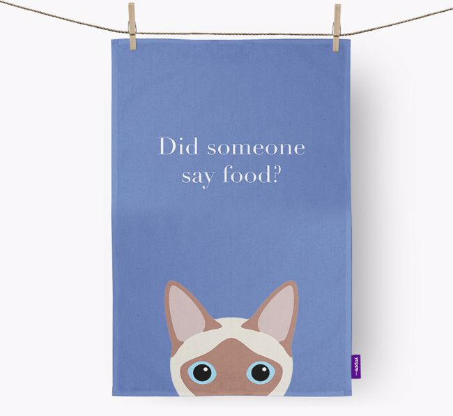 'Did Someone Say Food?' - Personalized {breedFullName} Dish Towel