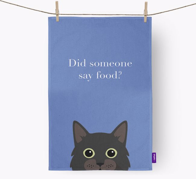 'Did Someone Say Food?' - Personalized {breedFullName} Dish Towel