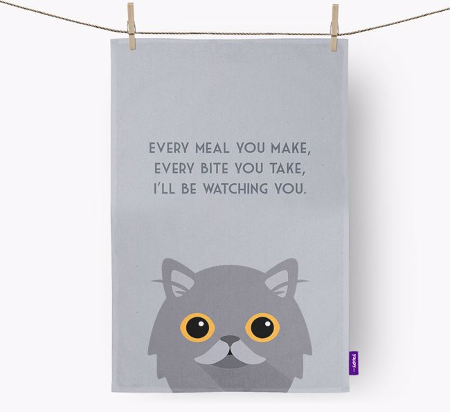 'I'll Be Watching You' - Personalized {breedFullName} Dish Towel