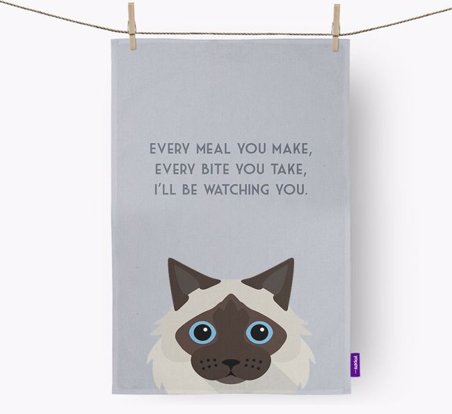 'I'll Be Watching You' - Personalized {breedFullName} Dish Towel