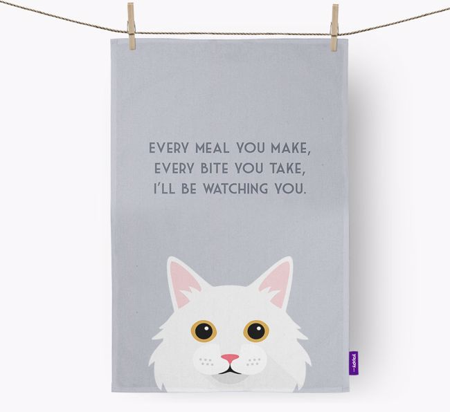 'I'll Be Watching You' - Personalized {breedFullName} Dish Towel