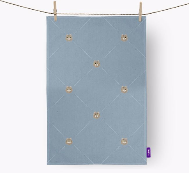 'Diamond Pattern' - Personalised {breedFullName} Tea Towel
