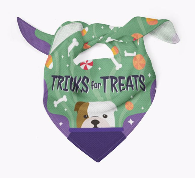 'Tricks For Treats' - Personalized {breedFullName} Bandana 