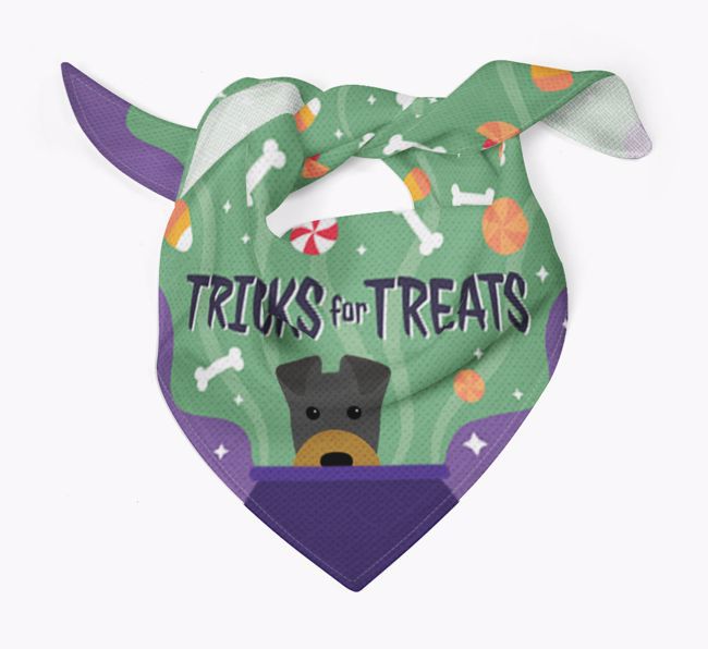 'Tricks For Treats' - Personalized {breedFullName} Bandana 