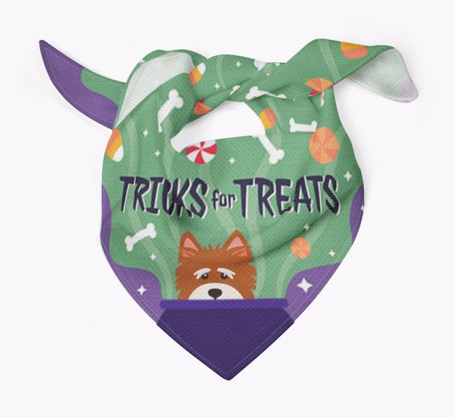 'Tricks For Treats' - Personalised {breedFullName} Bandana 