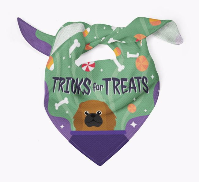 'Tricks For Treats' - Personalised {breedFullName} Bandana 