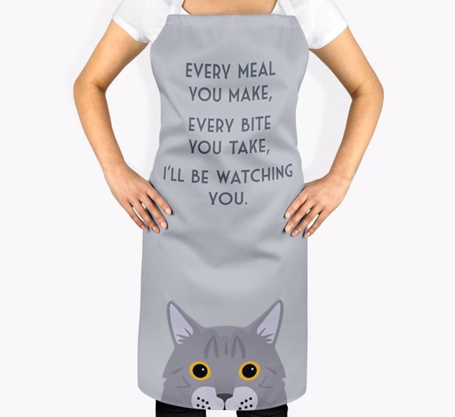 I'll Be Watching You: Personalized {breedShortName} Apron