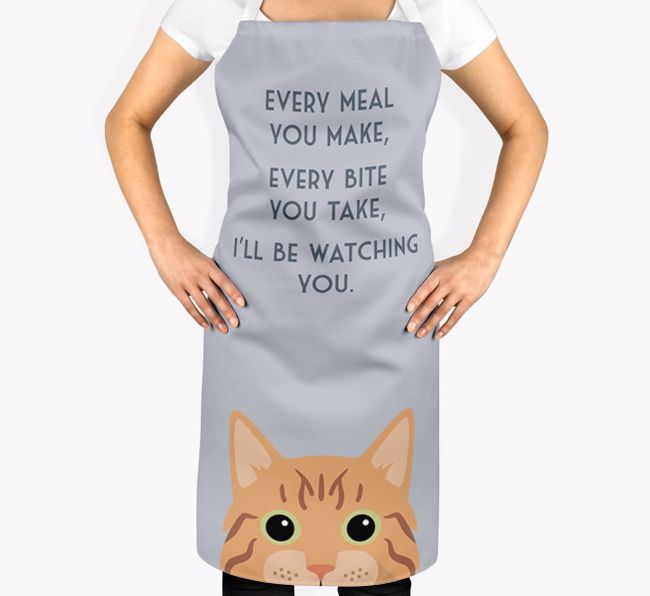 I'll Be Watching You: Personalized {breedShortName} Apron