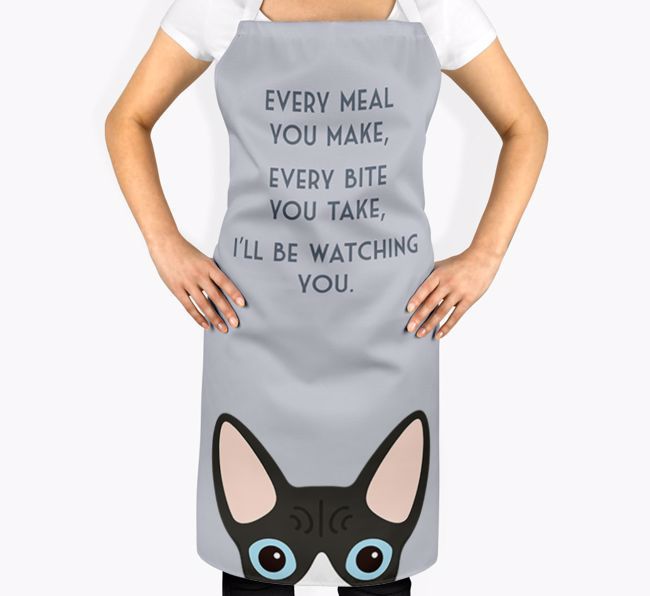 I'll Be Watching You: Personalised {breedShortName} Apron