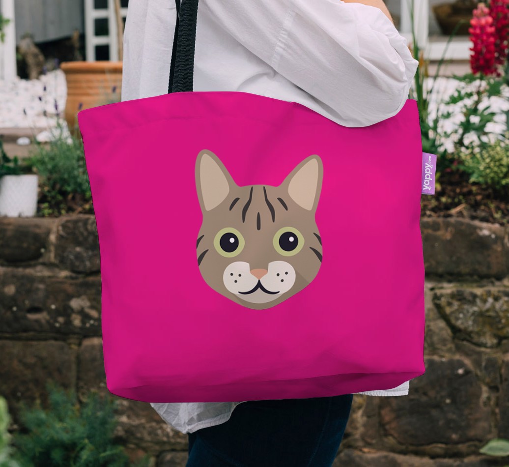 Cat Icon & Name' - Personalized Canvas Bag