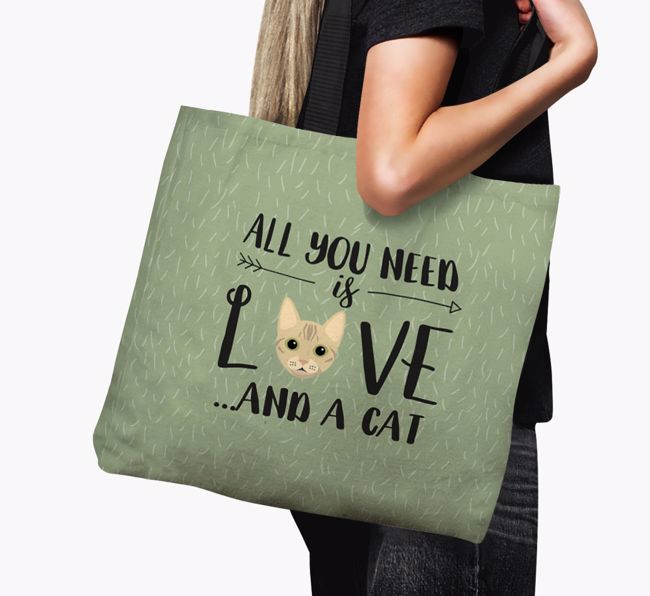 All You Need Is Love: Personalised Canvas Bag with {breedFullName} Icon