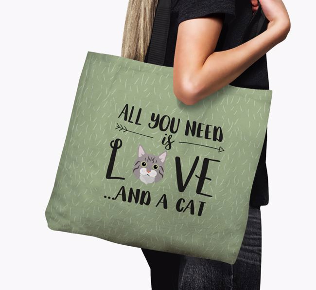 All You Need Is Love: Personalised Canvas Bag with {breedFullName} Icon